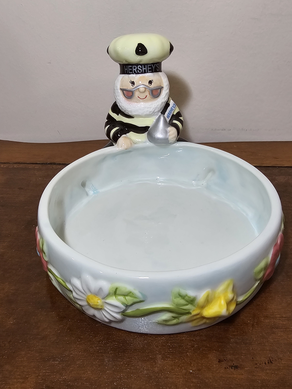 Vintage 2004 Hershey's Collectible Elf Chef Candy Dish Ceramic Trinket Bowl
